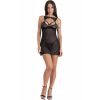 LIVCO CORSETTI FASHION - KROLINA LC 90734 CHEMISE + THONG BLACK L/XL - Afbeelding 3