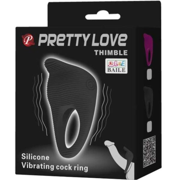 PRETTY LOVE - THIMBLE VIBRATOR RING BLACK - Afbeelding 8