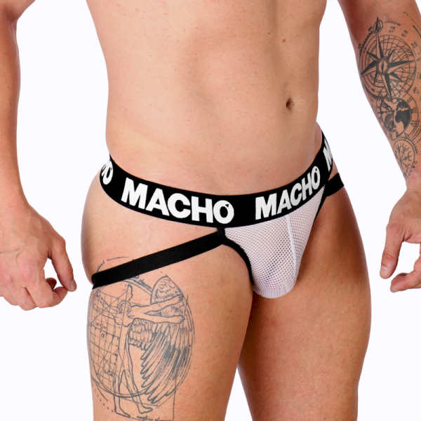 MACHO - MX26X1 JOCK GRID WHITE M - Afbeelding 3