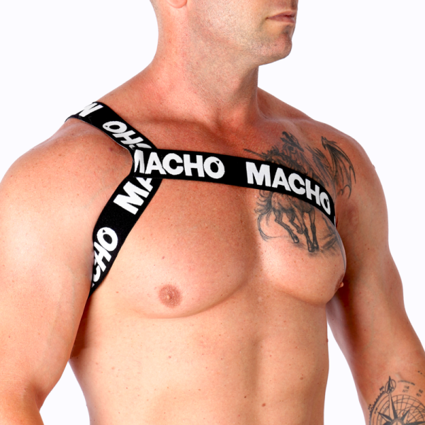 MACHO - ROMAN HARNESS WHITE L/XL - Afbeelding 2