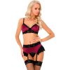 LIVCO CORSETTI FASHION - NAHIR LC 20214 BRA + PANTY + GARTER BELT L/XL