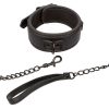 CALEXOTICS - NOCTURNAL COLLAR & LEASH LEATHER ADJUSTABLE BLACK - Afbeelding 3