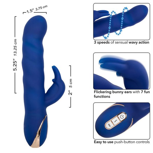 CALEXOTICS - JACK RABBIT VIBRATOR WAVE MOTION BLUE - Afbeelding 7