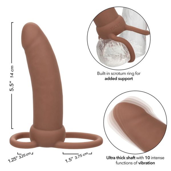 CALEXOTICS - MAXX THICK DUAL PENETRATOR 10 VIBRATIONS BROWN - Afbeelding 8