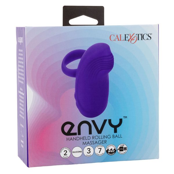 CALEXOTICS - ENVY HANDHELD ROLLING BALL MASSAGER 7 VIBRATIONS PURPLE - Afbeelding 10