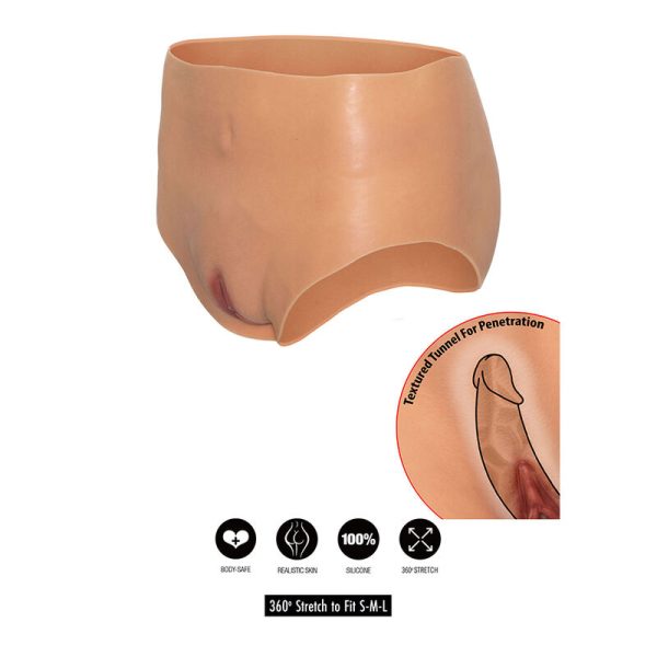 HIDDEN DESIRE - ALTER EGO OPEN VAGINA BRIEF HIGH WAIST FLESH - Afbeelding 6
