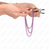 KINK - NIPPLE CLAMPS WITH 3 CHAINS PURPLE 20/23/28 CM - Afbeelding 4