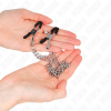 KINK - NIPPLE CLAMPS WITH 2 THICK CHAINS SILVER 20/23 CM - Afbeelding 3