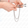 KINK - NIPPLE CLAMPS WITH 2 THICK CHAINS SILVER 20/23 CM - Afbeelding 4
