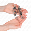 KINK - JAPANESE CLOVER NIPPLE CLAMPS WITH LITTLE CHAINS SILVER - Afbeelding 3