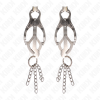 KINK - JAPANESE CLOVER NIPPLE CLAMPS WITH LITTLE CHAINS SILVER - Afbeelding 2
