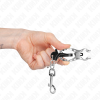 KINK - JAPANESE CLOVER NIPPLE CLAMPS WITH HOOKS SILVER - Afbeelding 4