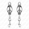 KINK - JAPANESE CLOVER NIPPLE CLAMPS WITH HOOKS SILVER