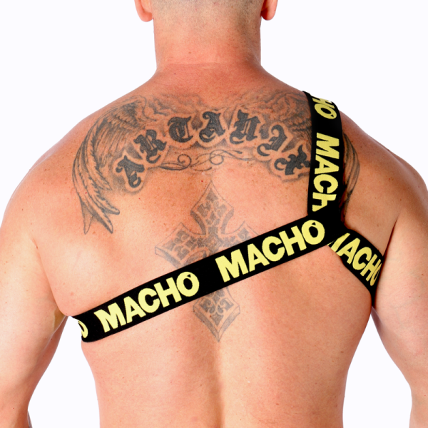 MACHO - ROMAN HARNESS YELLOW S/M - Afbeelding 4