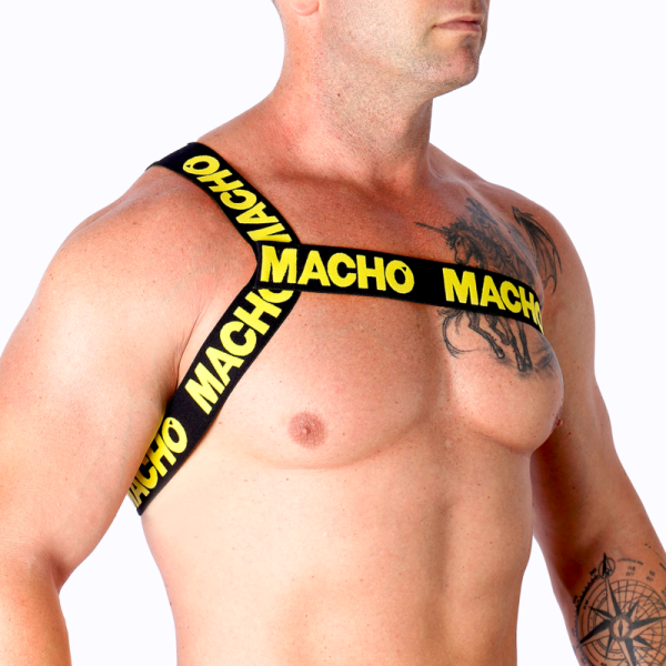 MACHO - ROMAN HARNESS YELLOW S/M - Afbeelding 2