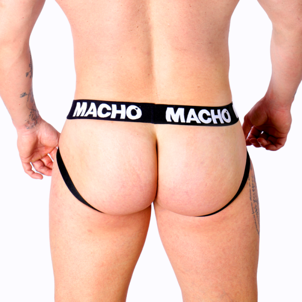 MACHO - MX27GR JOCK LEATHER GRAY BEIGE M - Afbeelding 4