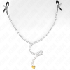 KINK - CHAIN NIPPLE CLAMPS WITH HORN PENDANT 30 CM - Afbeelding 4