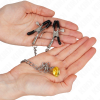 KINK - CHAIN NIPPLE CLAMPS WITH HORN PENDANT 30 CM - Afbeelding 2