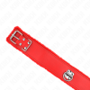 KINK - NECKLACE WITH LEASH 116 CM WITH SILVER STUDS MODEL 4 RED ADJUSTABLE 40-48 CM X 6 CM - Afbeelding 5