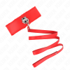 KINK - NECKLACE WITH LEASH 116 CM WITH SILVER STUDS MODEL 4 RED ADJUSTABLE 40-48 CM X 6 CM - Afbeelding 4