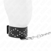 KINK - NECKLACE 65 CM WITH LEASH WITH SILVER STUDS MODEL 3 ADJUSTABLE 36-43 CM X 5 CM - Afbeelding 3