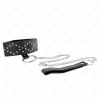 KINK - NECKLACE 65 CM WITH LEASH WITH SILVER STUDS MODEL 3 ADJUSTABLE 36-43 CM X 5 CM - Afbeelding 4