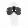 KINK - LEATHERETTE MASK WITH DETACHABLE EYE COVERS 22 x 9 CM - Afbeelding 2