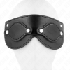 KINK - LEATHERETTE MASK WITH DETACHABLE EYE COVERS 22 x 9 CM - Afbeelding 4
