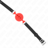 KINK - FULL SILICONE GAG 55 x 2 CM WITH 5 CM BALL SIZE L RED ADJUSTABLE 35-51 CM - Afbeelding 4