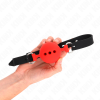 KINK - FULL SILICONE GAG 55 x 2 CM WITH 5 CM BALL SIZE L RED ADJUSTABLE 35-51 CM - Afbeelding 2