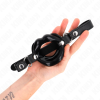 KINK - LIP 8 CM GAG WITH BLACK LEATHERETTE STRAP 63 x 2 CM ADJUSTABLE 39-58 CM - Afbeelding 2