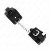 KINK - RHINESTONE BUCKLE WRIST RESTRAINTS BLACK ADJUSTABLE 25-32 CM X 5.5 CM - Afbeelding 2