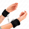 KINK - BEGINNER FUR HAND CUFFS BLACK 30 X 7 CM - Afbeelding 3