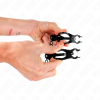 KINK - JAPANESE CLOVER NIPPLE CLAMPS WITH CHAIN BLACK 30 CM - Afbeelding 3