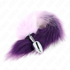 KINK - ANAL PLUG SIZE S 7 X 3 CM WITH SYNTHETIC TAIL 40 CM PURPLE - Afbeelding 3