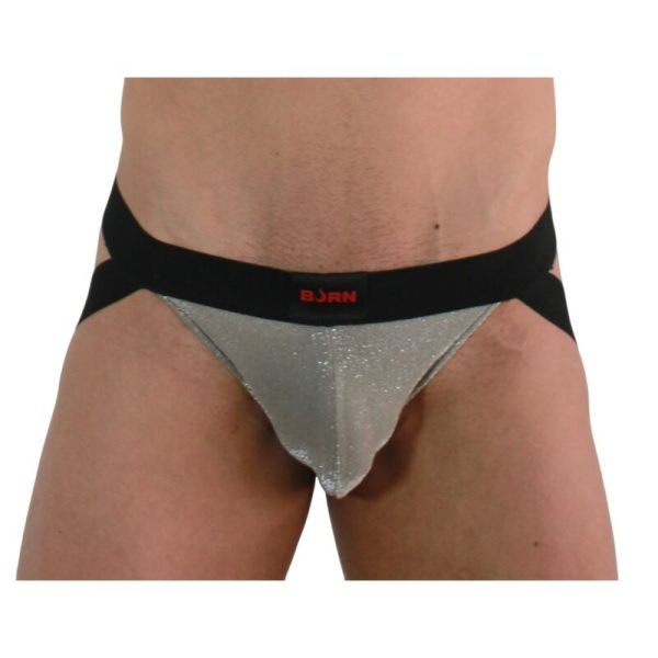 BURN - 001 JOCK SHINY BEIGE / BLACK M - Afbeelding 2