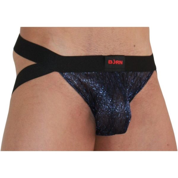 BURN - 006 JOCK SHINY BLUE / BLACK M - Afbeelding 2
