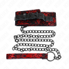 KINK - LACE NECKLACE WITH BELT WITH REAL LEATHER BELT 105 CM / 44 X 5.5 CM - Afbeelding 2