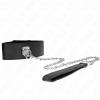KINK - NECKLACE WITH BELT 65 CM WITH WIDE BLACK STRAP ADJUSTABLE 33.5-41 CM X 5 CM - Afbeelding 3