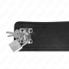 KINK - NECKLACE WITH BELT 65 CM WITH WIDE BLACK STRAP ADJUSTABLE 33.5-41 CM X 5 CM - Afbeelding 6