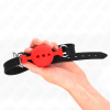 KINK - FULL SILICONE GAG 55 x 2 CM WITH 4.5 CM BALL SIZE M RED ADJUSTABLE 35-51 CM - Afbeelding 2