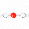 KINK - RED TRANSPARENT PVC BALL 4 CM GAG ADJUSTABLE - Afbeelding 4