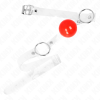 KINK - RED TRANSPARENT PVC BALL 4 CM GAG ADJUSTABLE - Afbeelding 2