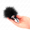 KINK - STAINLESS STEEL ANAL PLUG 11 x 7 CM WITH FEATHER 11 CM - Afbeelding 3
