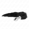 KINK - ANAL PLUG SIZE M 8 X 3.5 CM WITH SYNTHETIC TAIL 40 CM BLACK