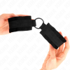 KINK - BEGINNER FUR HAND CUFFS 25 CM WITH O-RING 4 CM BLACK ADJUSTABLE 15-25 CM - Afbeelding 3