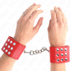 KINK - WRIST RESTRAINTS WITH SNAP FASTEN RED ADJUSTABLE 19-24 CM X 5.5 CM - Afbeelding 4