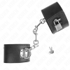 KINK - WRIST RESTRAINTS WITH PADLOCK CLOSURE BLACK ADJUSTABLE 16-23 CM X 5.5 CM - Afbeelding 2