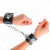KINK - WRIST RESTRAINTS WITH PADLOCK CLOSURE BLACK ADJUSTABLE 16-23 CM X 5.5 CM - Afbeelding 4