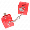 KINK - WRIST RESTRAINTS WITH PADLOCK CLOSURE RED ADJUSTABLE 16-23 CM X 5.5 CM - Afbeelding 2